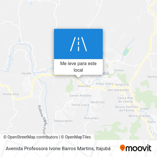 Avenida Professora Ivone Barros Martins mapa