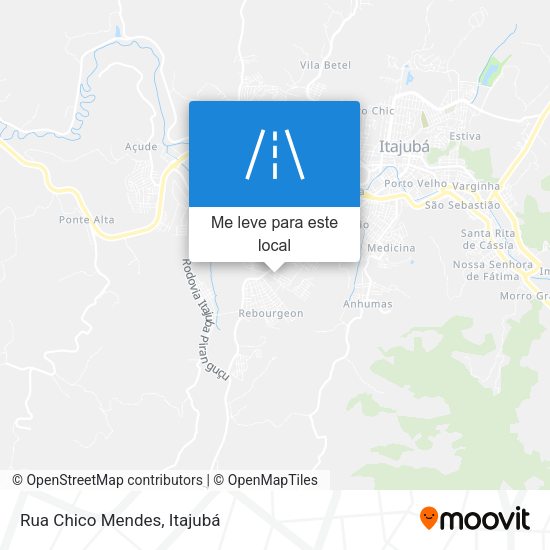 Rua Chico Mendes mapa