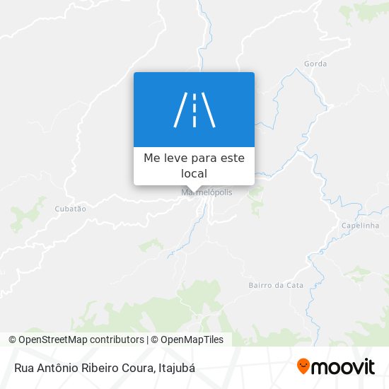 Rua Antônio Ribeiro Coura mapa