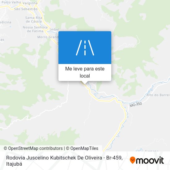 Rodovia Juscelino Kubitschek De Oliveira - Br-459 mapa