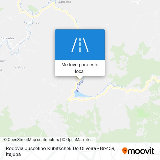 Rodovia Juscelino Kubitschek De Oliveira - Br-459 mapa