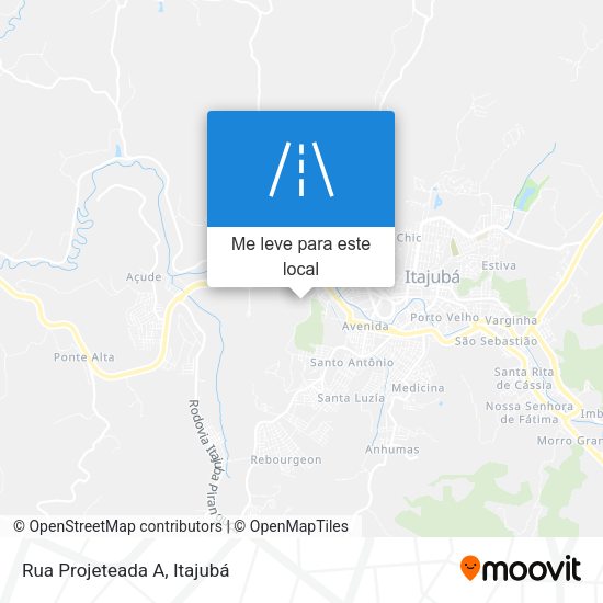 Rua Projeteada A mapa