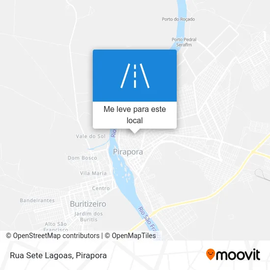 Rua Sete Lagoas mapa
