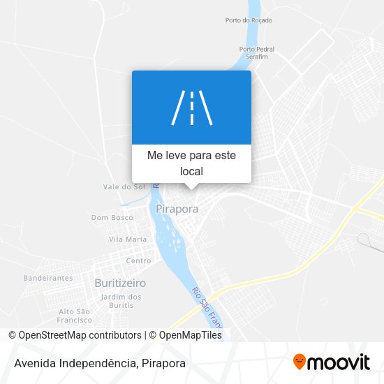 Avenida Independência mapa