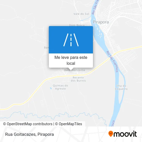 Rua Goitacazes mapa