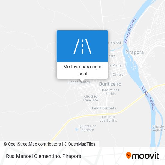 Rua Manoel Clementino mapa