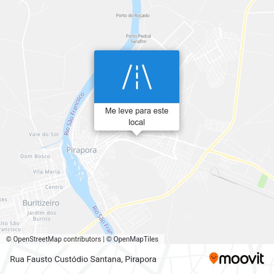 Rua Fausto Custódio Santana mapa