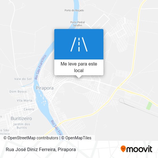 Rua José Diniz Ferreira mapa