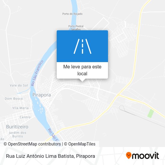 Rua Luiz Antônio Lima Batista mapa