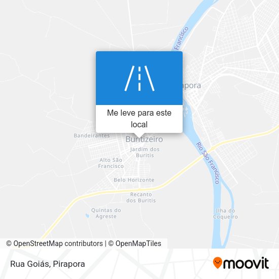 Rua Goiás mapa