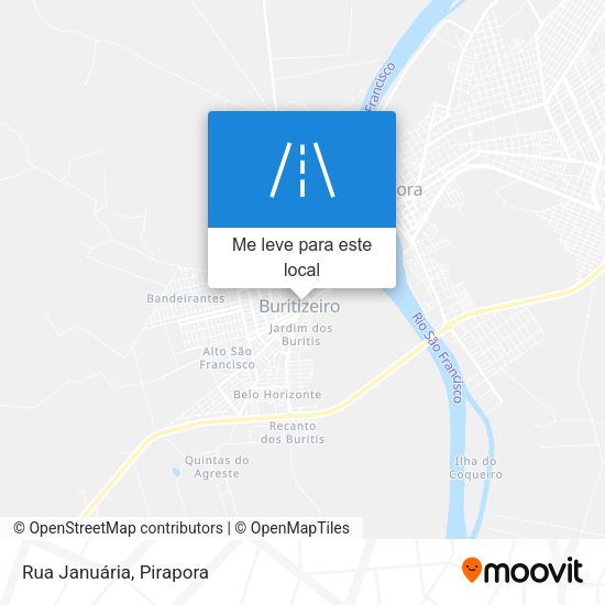 Rua Januária mapa