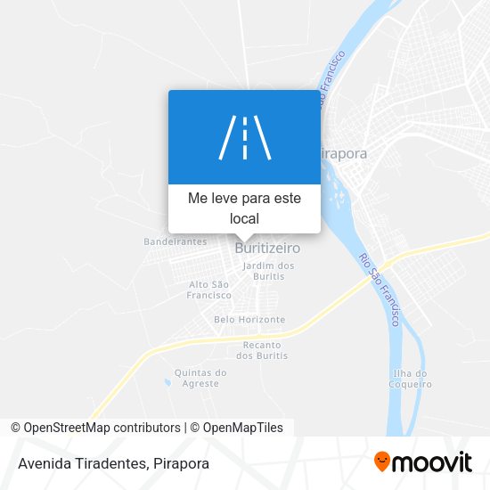 Avenida Tiradentes mapa