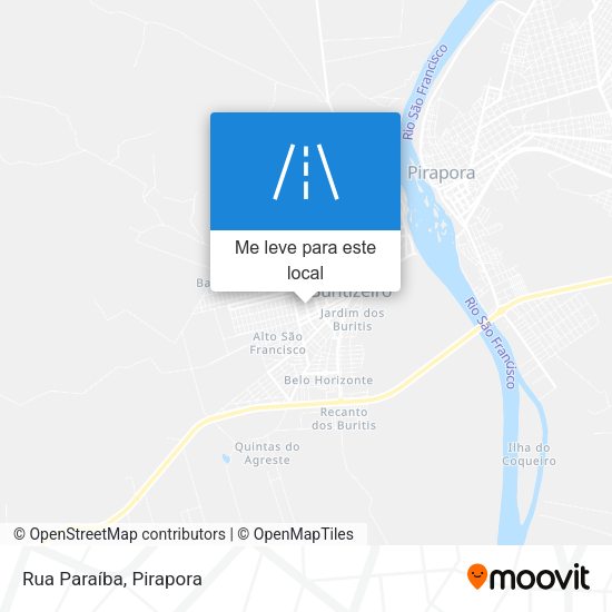 Rua Paraíba mapa