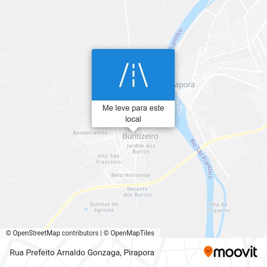 Rua Prefeito Arnaldo Gonzaga mapa