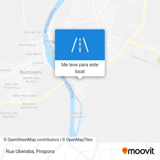 Rua Uberaba mapa