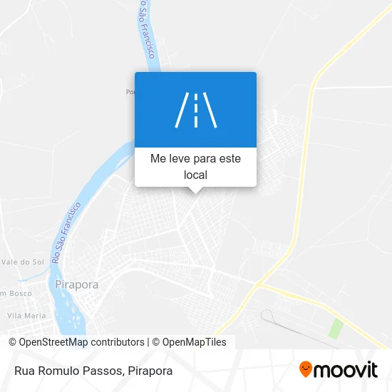 Rua Romulo Passos mapa