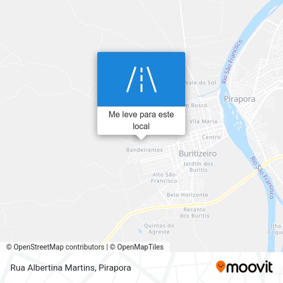 Rua Albertina Martins mapa