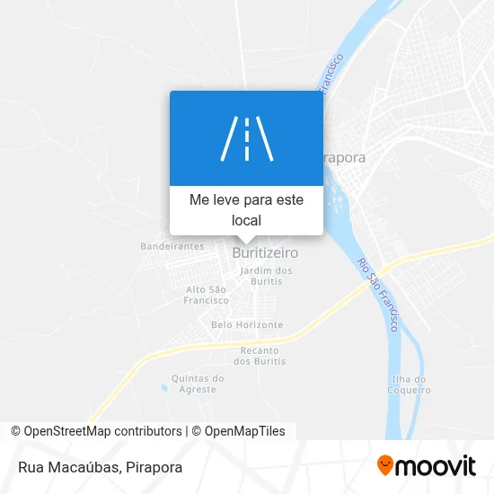 Rua Macaúbas mapa