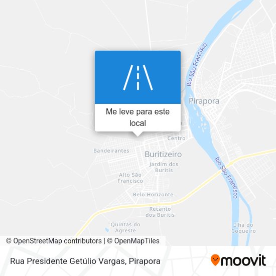 Rua Presidente Getúlio Vargas mapa