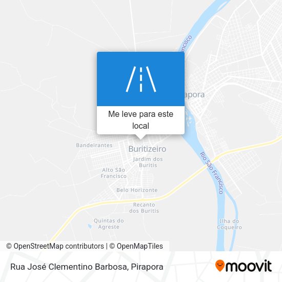 Rua José Clementino Barbosa mapa
