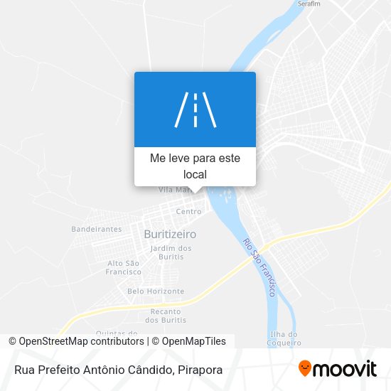 Rua Prefeito Antônio Cândido mapa