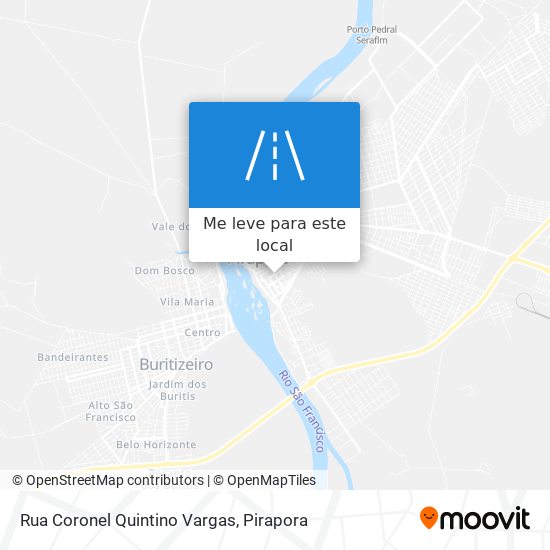 Rua Coronel Quintino Vargas mapa