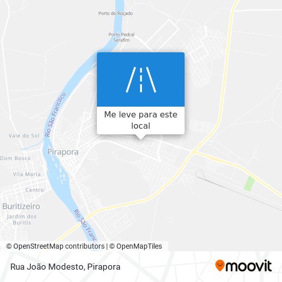 Rua João Modesto mapa