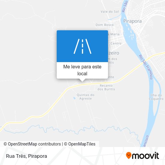Rua Três mapa