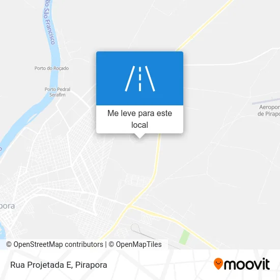 Rua Projetada E mapa