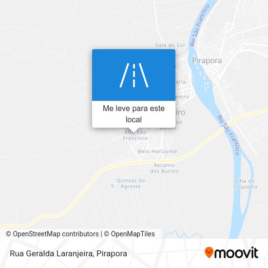 Rua Geralda Laranjeira mapa