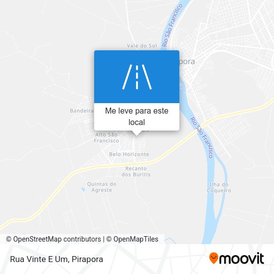 Rua Vinte E Um mapa