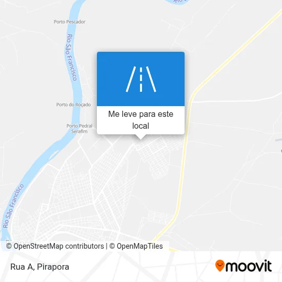 Rua A mapa