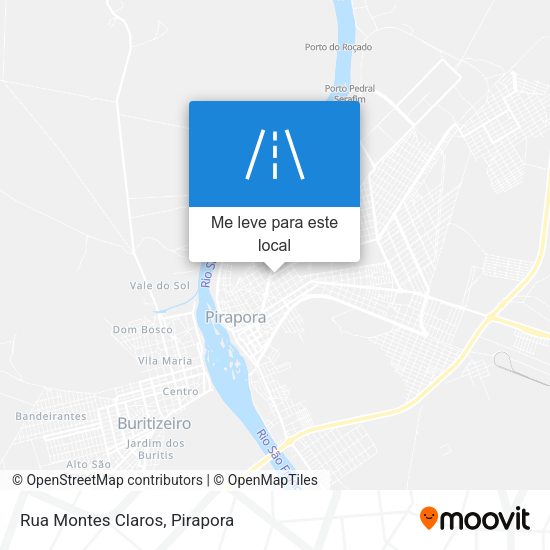 Rua Montes Claros mapa