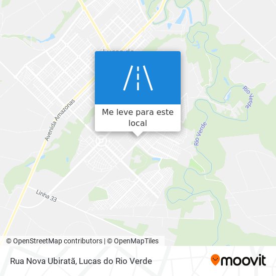 Rua Nova Ubiratã mapa