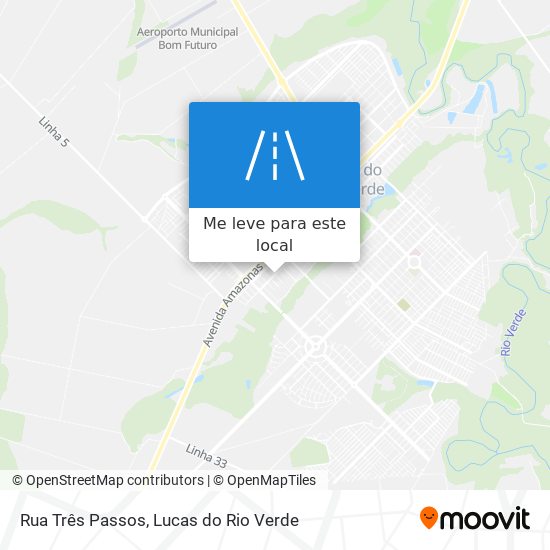 Rua Três Passos mapa