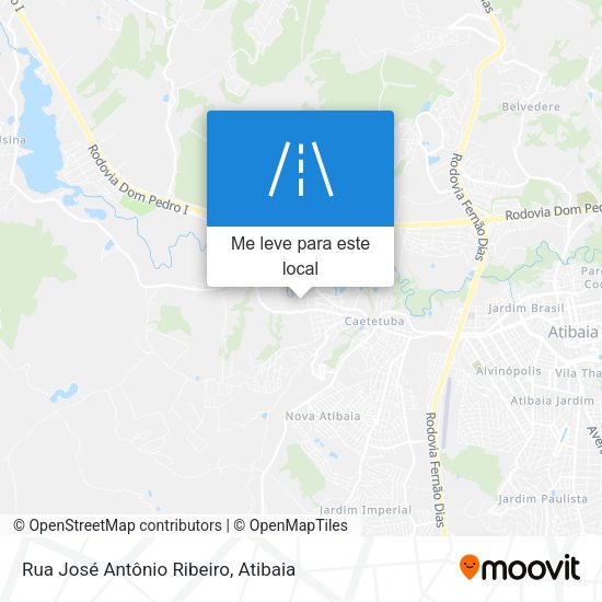 Rua José Antônio Ribeiro mapa