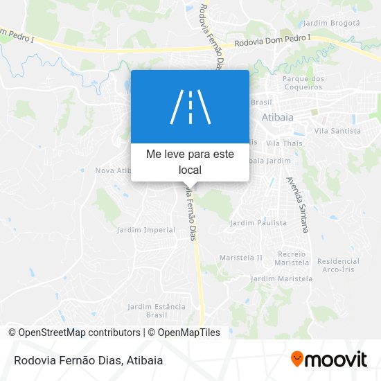 Rodovia Fernão Dias mapa