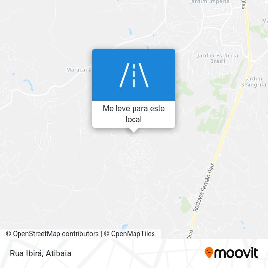 Rua Ibirá mapa