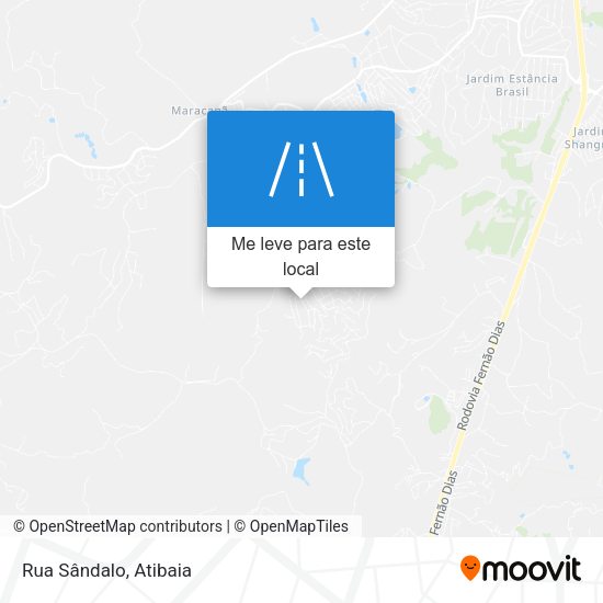 Rua Sândalo mapa