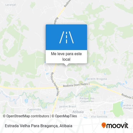 Estrada Velha Para Bragança mapa