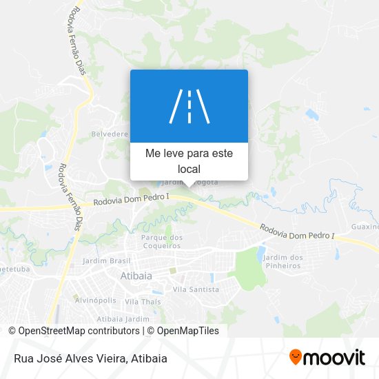 Rua José Alves Vieira mapa