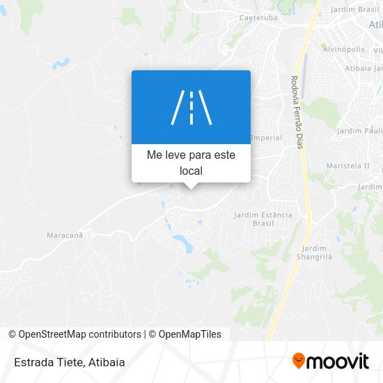 Estrada Tiete mapa