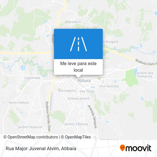 Rua Major Juvenal Alvim mapa
