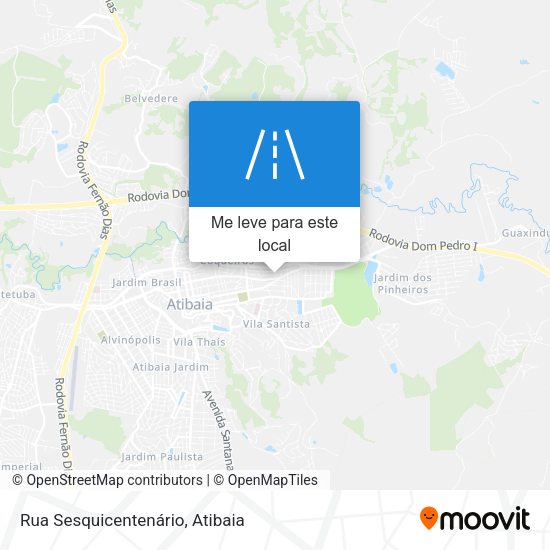 Rua Sesquicentenário mapa