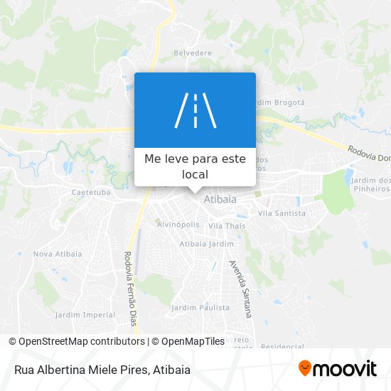 Rua Albertina Miele Pires mapa