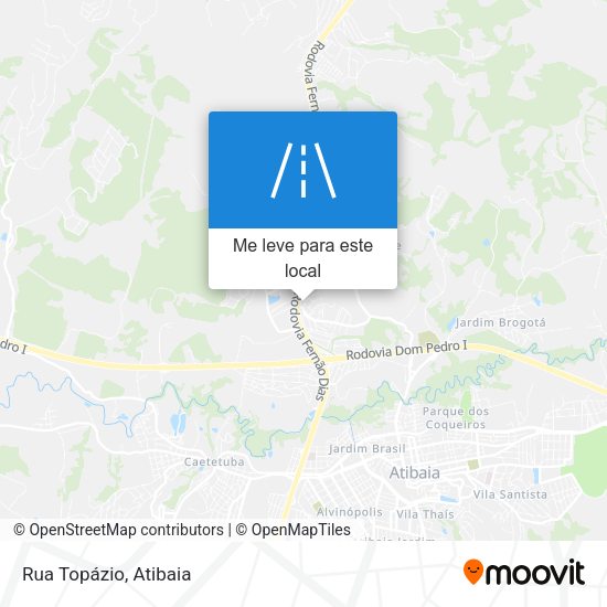 Rua Topázio mapa