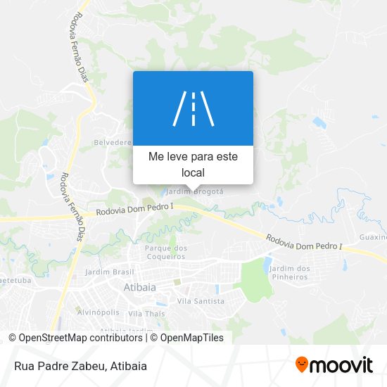 Rua Padre Zabeu mapa