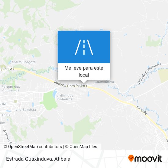 Estrada Guaxinduva mapa