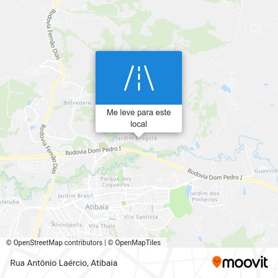 Rua Antônio Laércio mapa