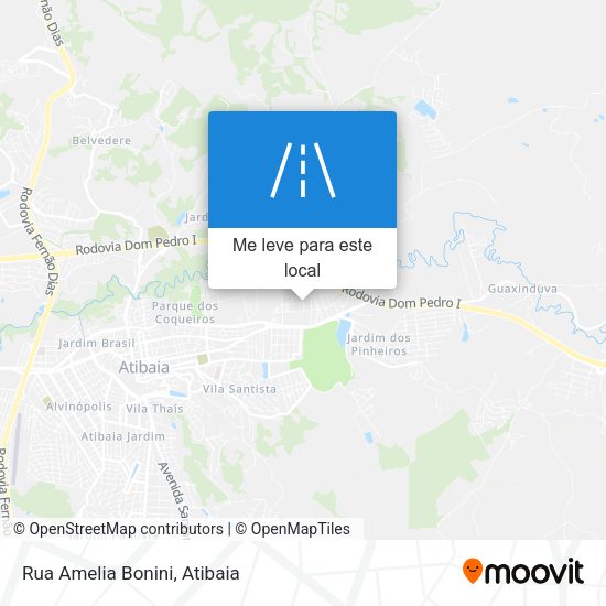 Rua Amelia Bonini mapa